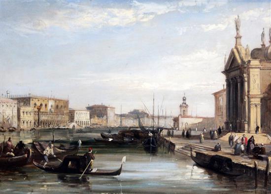 Edward Pritchett (fl.1828-1864) The Grand Canal with Santa Maria della Salute & On the Lagoon, Venice 10 x 14in.